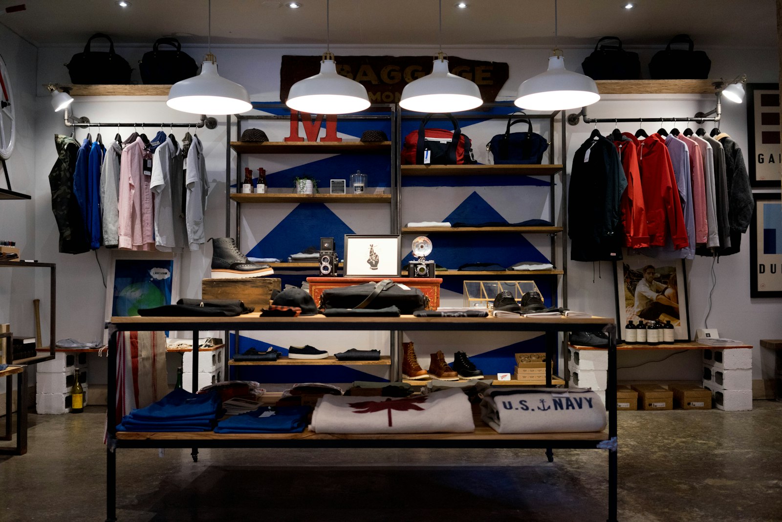 A curated boutique interior